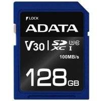 Флеш карта SD 128GB A-DATA SDXC Class 10 UHS-I U3 V30S 95/60 MB/s ASDX128GUI3V30S-R Premier Pro