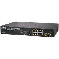 Коммутатор PoE Planet управляемый, IPv4/IPv6, 8xGE 802.3at POE+ 2x100/1000X SFP (120W) GS-4210-8P2S