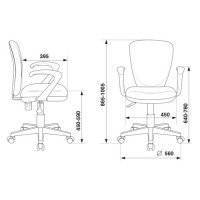 Кресло детское БЮРОКРАТ KD-W10AXSN, на колесиках, ткань, серый [kd-w10axsn/26-25] KD-W10AXSN/26-25