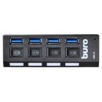 Buro BU-HUB4-U3.0-L (черный) BU-HUB4-U3.0-L
