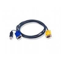 Кабель Aten мон+клав+мышь USB, SPHD15=>HD DB15+USB A-Тип, Male-2xMale, 8+4 проводов, опрессованный, 6 м, черный 2L-5206UP