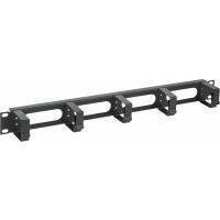 CO05-1M5RM ITK Кабельный органайзер 19" 1U, 5 колец, черный IEK