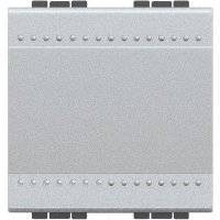 NT4004M2N LivingLight Переключатель перекрестный с винтовыми клеммами, 2-мод., цвет алюминий Bticino 