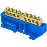 sn0-125-8-d-r Шина "0" N (8х12мм) 8 отверстий латунь синий изолятор на DIN-рейку розничный стикер PROxima Упаковка (20 шт.) EKF