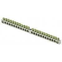 sn1-63-24 Шина PEN "ноль-земля" (6x9мм) 24 отв. никель крепеж по центру PROxima EKF PE 63.24