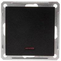 W59 VS116-153-6-86 Выключатель одноклавишный с подсветкой (16 А, под рамку, скрытая установка, черный бархат) Schneider Electric