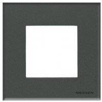 Zenit 2CLA227100N3801 Рамка 1-постовая (2 модуля, стекло графит) ABB