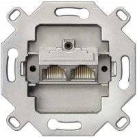 ECO profi EPUAE8-8UPOK6 Розетка компьютерная (2хRJ45, cat.6, UAE, механизм, скрытая установка) JUNG EcoProfi Мех