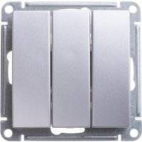 W59 VS0510-351-5-86 Выключатель трехклавишный (10 А, под рамку, скрытая установка, матовый хром) Упаковка (10 шт.) Schneider Electric VS0510-351-5-86