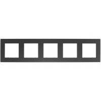 24 Harmonie 2400650-038 Рамка 5-постовая (графит) Simon 2400650-038
