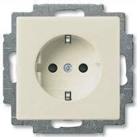 Basic55 2CKA002013A5279 Розетка с заземляющим контактом (16 А, шторки, под рамку, скрытая установка, слоновая кость) ABB 