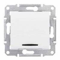 Sedna SDN1400121 Выключатель одноклавишный с синей подсветкой (10 А, под рамку, скрытая установка, белый) Schneider Electric SDN1400121