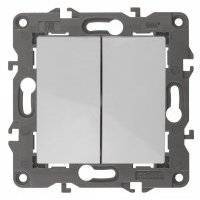 Выключатель двухклавишный ЭРА Elegance 10AX 250V 14-1104-01 Б0034229 14-1104-01