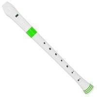 NUVO Recorder White/Green блок-флейта сопрано, строй С, барочная система, материал АБС пластик, цвет, белый/зелёный, чехол в комплекте Recorder White/Green