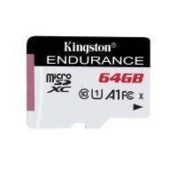 Карта памяти microSDXC UHS-I U1 KINGSTON High Endurance 64 ГБ, 95 МБ/с, Class 10, , 1 шт. SDCE/64GB