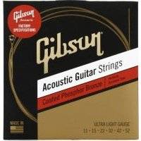 Струны для акустической гитары GIBSON SAG-CPB11 COATED PHOSPHOR BRONZE ACOUSTIC GUITAR STRINGS, ULTRA LIGHT GAUGE