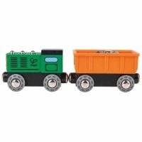 Паровозик Hape Три вагона Товарный поезд (E3718) E3718_HP