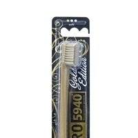 Зубная щетка R.O.C.S. PRO Gold edition, мягкая, бежевый с золотым 