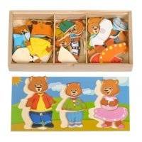 Пазлы Игрушки из дерева Три медведя (Д164) 