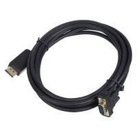 Кабель 1.1v, DisplayPort (m) - VGA (m), GOLD , 3м, черный 