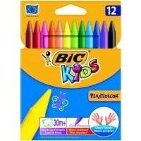 Цветные мелки BIC Plastidecor, восковые, 12 шт. (920299)