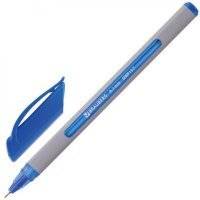 Ручка шариковая масляная шариковая BRAUBERG Extra Glide Soft Grey синий 0.35 мм 