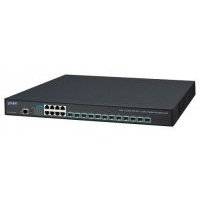 Коммутатор Planet Layer 3, 12-Port 10G SFP+ +8-Port 10/100/1000T Managed Switch with Dual 100~240V AC Redundant Power