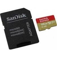 Флеш карта microSD 128GB SanDisk microSDXC Class 10 UHS-I A2 C10 V30 U3 Extreme for Action Cams and Drones (SD адаптер) SDSQXA1-128G-GN6AA MicroSDXC 128GB Extreme A2 160 МБ/с U3 V30 UHS-I + SD-адаптер