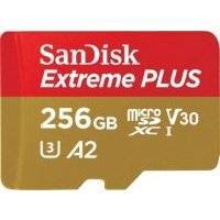 Флеш карта microSD 256GB SanDisk microSDXC Class 10 UHS-I A2 C10 V30 U3 Extreme Plus (SD адаптер) 170MB/s SDSQXBZ-256G-GN6MA