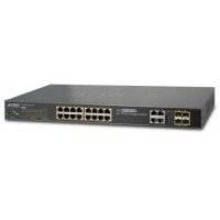 Коммутатор PoE Planet управляемый, L2/L4, 24х10/100/1000Mbps 802.3at PoE + 4 совмещенных порта 10/100/1000Mbps TP/SFP WGSW-20160HP