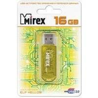 Флеш накопитель 16GB Mirex Elf, USB 2.0, Желтый 