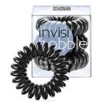 Invisibobble Резинка-браслет для волос True Black (с подвесом) черный 3 шт. (Invisibobble, ) 