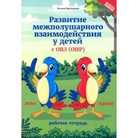 Развитие межполушарного взаимодействия у детей с ОВЗ (ОНР). Рабочая тетрадь 