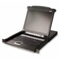 Устройство Aten SINGLE RAIL 8P PS/2-USB LCDKVMP 17INCH WIH IP 