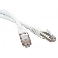 Патч-корд RJ45 - RJ45, 4 пары, FTP, категория 5е, 5 м, белый, LANMASTER LAN-S45-45-5.0-WH
