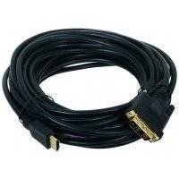Кабель HDMI-DVI 10м Gembird single link позол.разъемы экран черный CC-HDMI-DVI-10MC CC-HDMI-DVI-10MC