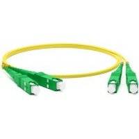 Hyperline FC-D2-9-SC/­AR-SC/­AR-H-1M-LSZH-YL Патч-корд волоконно-оптический (шнур) SM 9/­125 (OS2), SC/­APC-SC/­APC, 2.0 мм, duplex, LSZH, 1 м FC-D2-9-SC/AR-SC/AR-H-1M-LSZH-YL