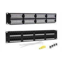 Патч-панель 19", 48 портов RJ-45, категория 6, UTP, 2U, TWT TWT-PP48UTP/6