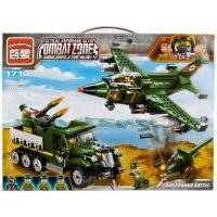 Конструктор ENLIGHTEN BRICK «Самолёт и военная машина» 438 элементов 