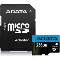 Флеш карта microSD 256GB A-DATA microSDHC Class 10 UHS-I A1 100/25 MB/s (SD адаптер) AUSDX256GUICL10A1-RA1