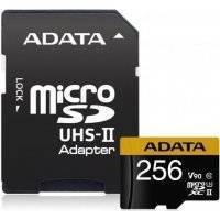 Флеш карта microSD 256GB A-DATA Premier ONE microSDXC Class 10 UHS-II U3 V90 275MB/s (SD адаптер) 