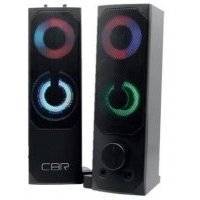 CBR CMS 514L Black, Акустическая система 2.0, питание USB, 2х3 Вт (6 Вт RMS), пластик, RGB-подсветка, конструкция-транформер, 3.5 мм лин. стереовход, регул. громк., длина кабеля 1,3 м, цвет чёрный 