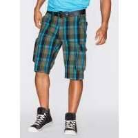 Клетчатые бермуды Regular Fit (светло-коричневый/бирюзовый/че) 