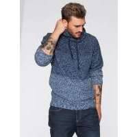 Пуловер Slim Fit с высоким воротом (синий меланж) 