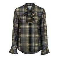 Шифоновая клетчатая блузка (красный/черный в клетку) 