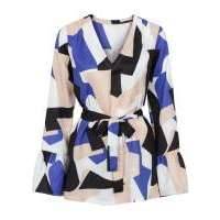 Туника с завязывающимся поясом (сапфирно-синий) 