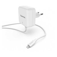 Сетевое зарядное устройство HAMA H-183318, 8-pin Lightning (Apple), 3A, белый 00183318
