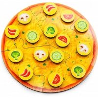 Деревянная игрушка Paremo Пазл Собери пиццу вегетарианскую