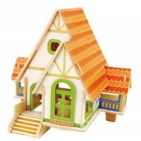 3D-пазл Bondibon 20 деталей Деревянный 3D пазл Домик в лесу 20 деталей