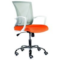 Кресло компьютерное Brabix Wings MG-306 E-105 Gray/Orange/White (532011)